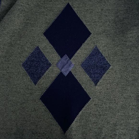 Vintage Modango Men’s Crewneck Sweater Size 52 Wool Blend Made in Italy Diamond - Picture 4 of 9